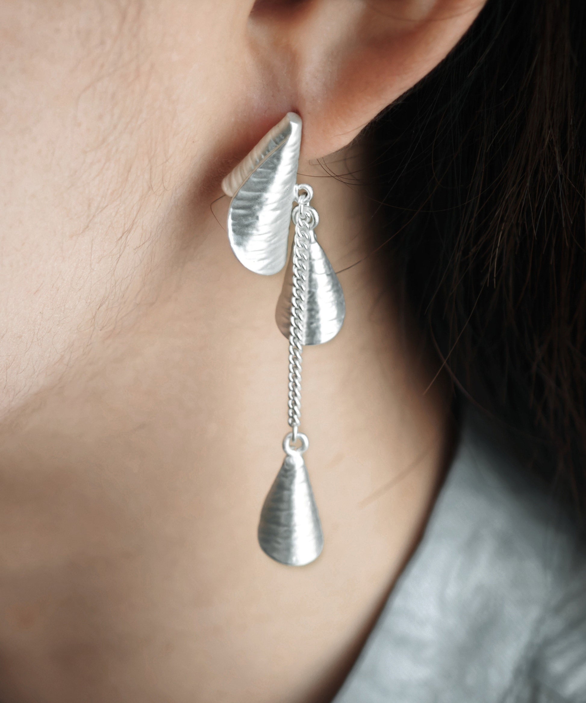 Pendantes earrings cuivre et soie tassel chic asiatique - EasyApparels