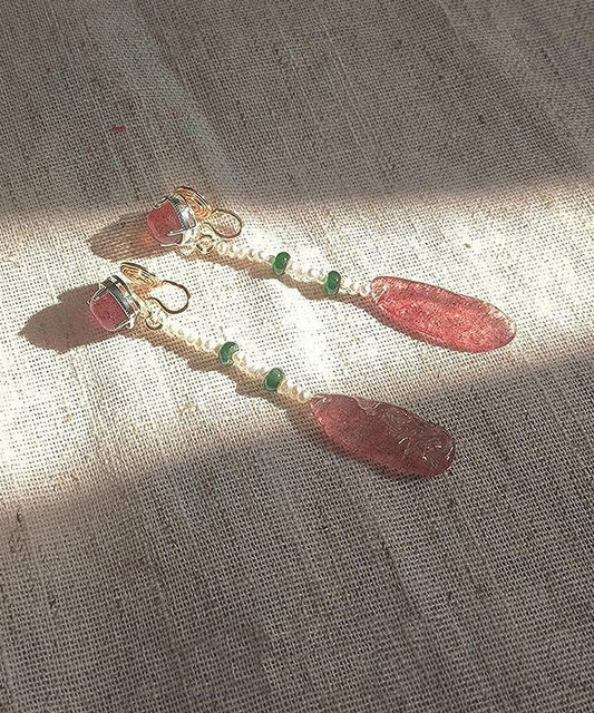 Pendentifs en résine et cristal rouge élégants style asiatique - EasyApparels
