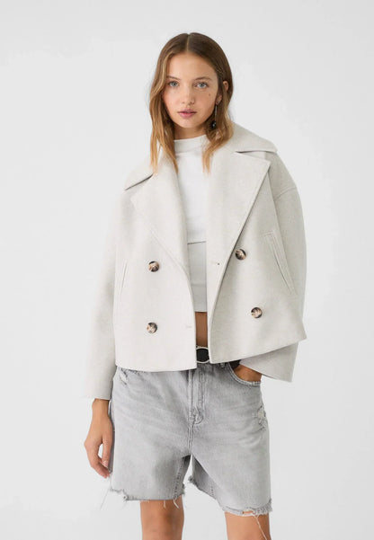 Veste Courte Femme Double Boutonnage Coupe Moderne - PanierRoyale