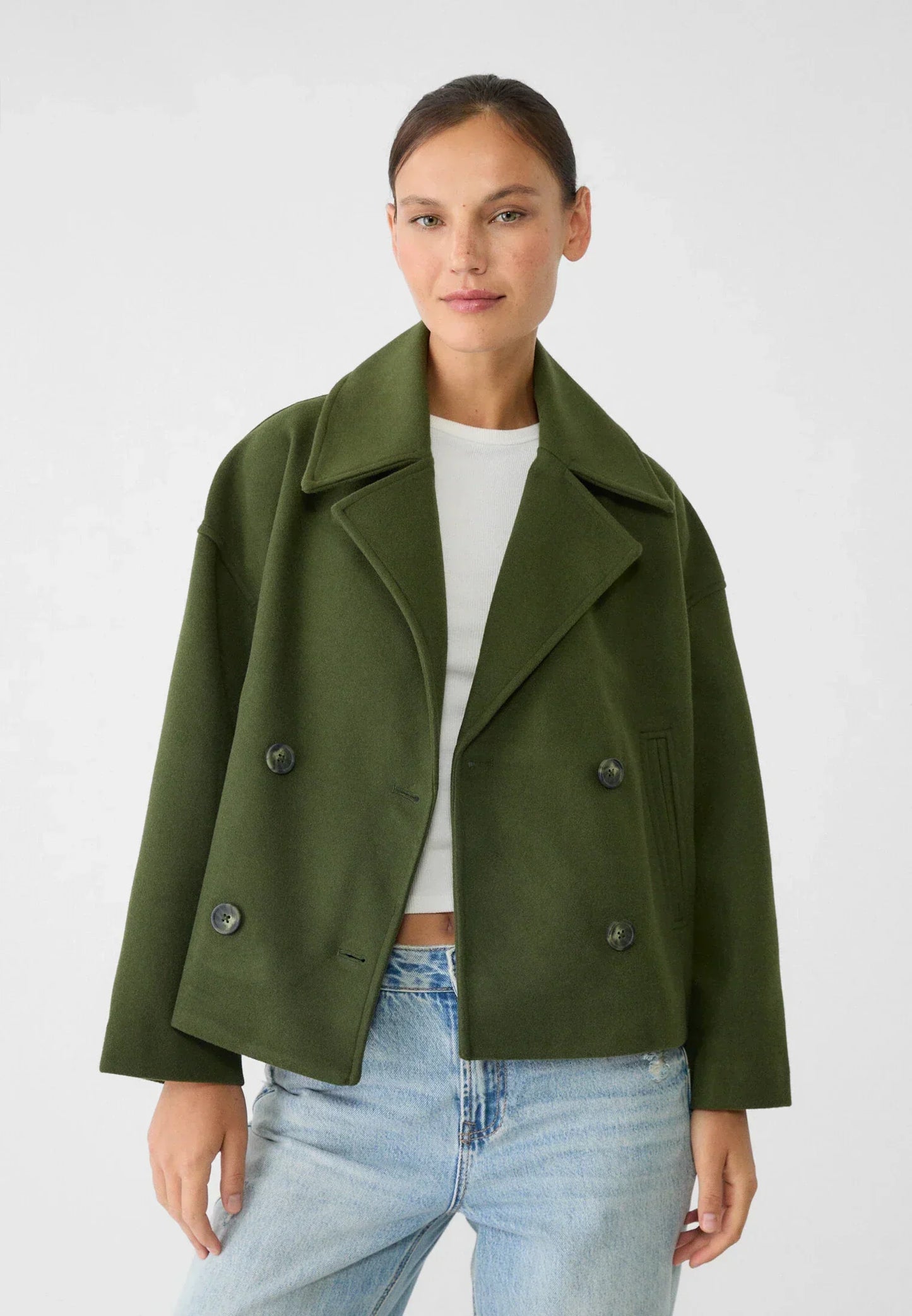 Veste Courte Femme Double Boutonnage Coupe Ajustée