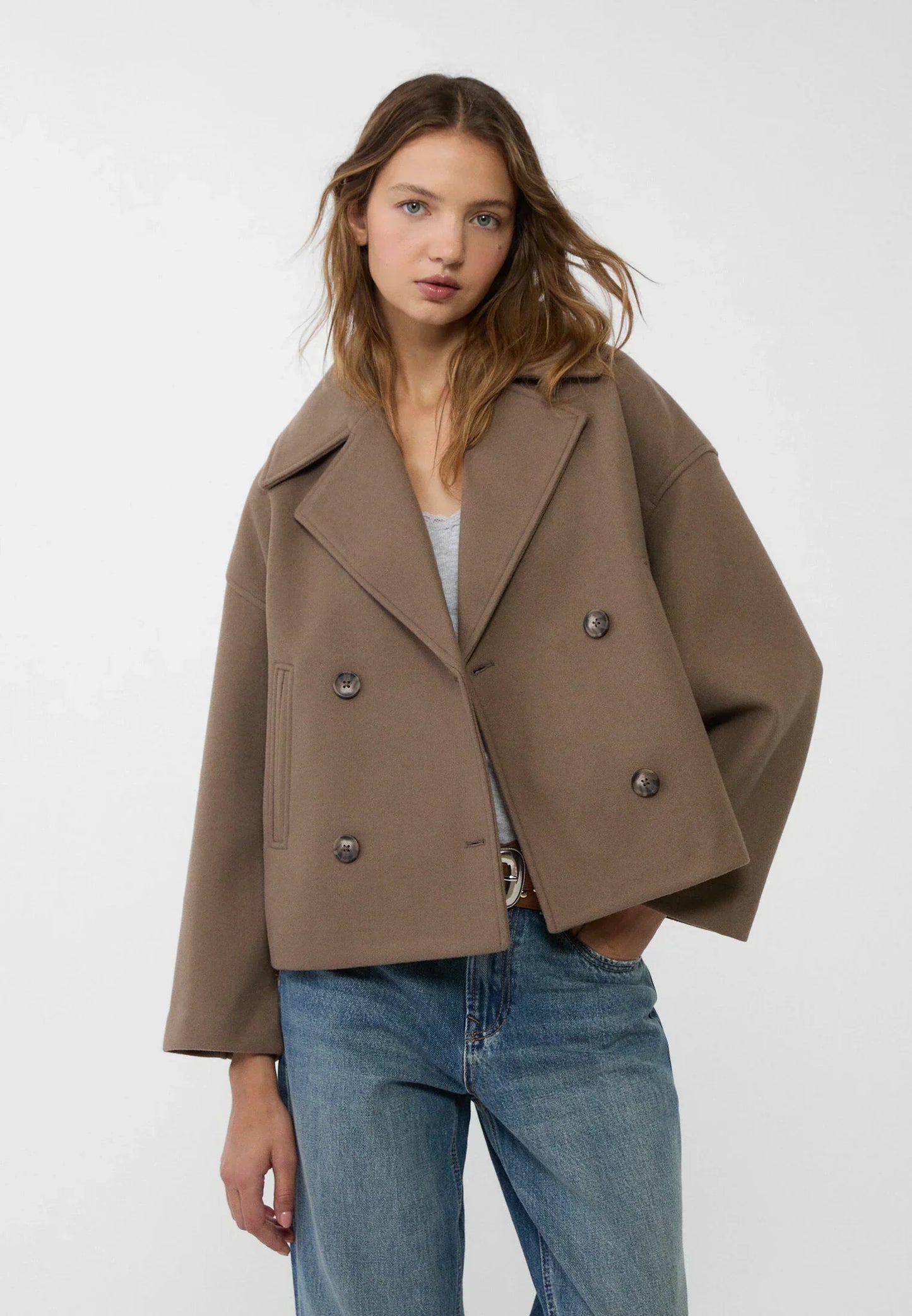 Veste Courte Femme Double Boutonnage Coupe Moderne