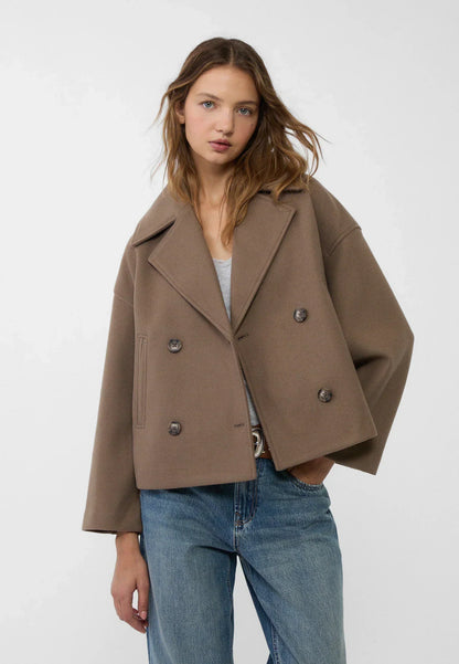 Veste Courte Femme Double Boutonnage Coupe Moderne