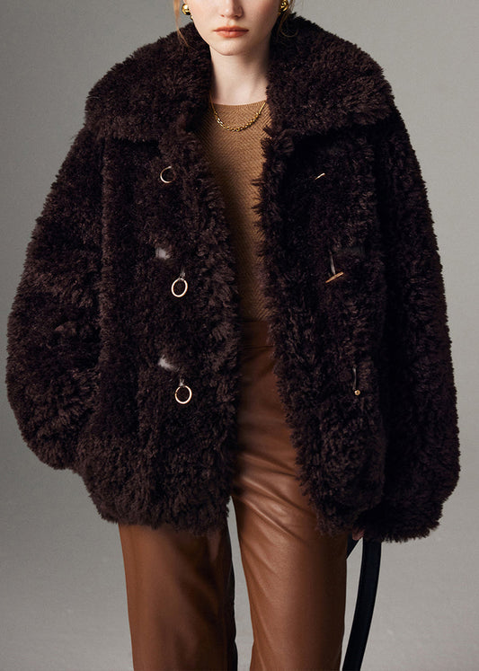Faux Fur Brown Parka Coat Oversized Winter Jacket - EasyApparels