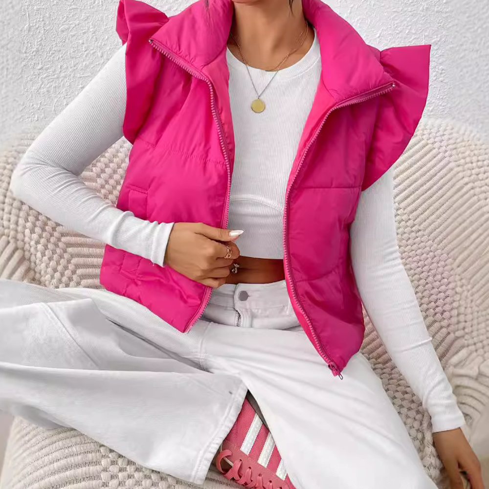 Gilet Femme Court et Élégant Matelassé Hiver - PanierRoyale