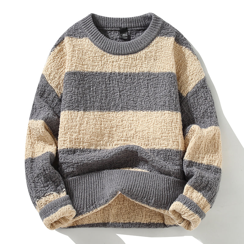 Pull Rayé Décontracté Unisexe