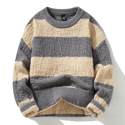 Pull Rayé Décontracté Unisexe