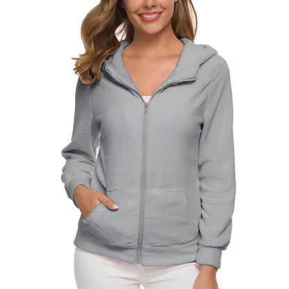 Pull Environ 3/4 Manches Douillet avec Poches et Zip