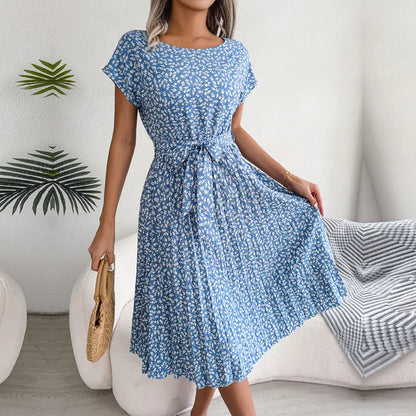 Robe Été Légère à Fleurs pour Femmes