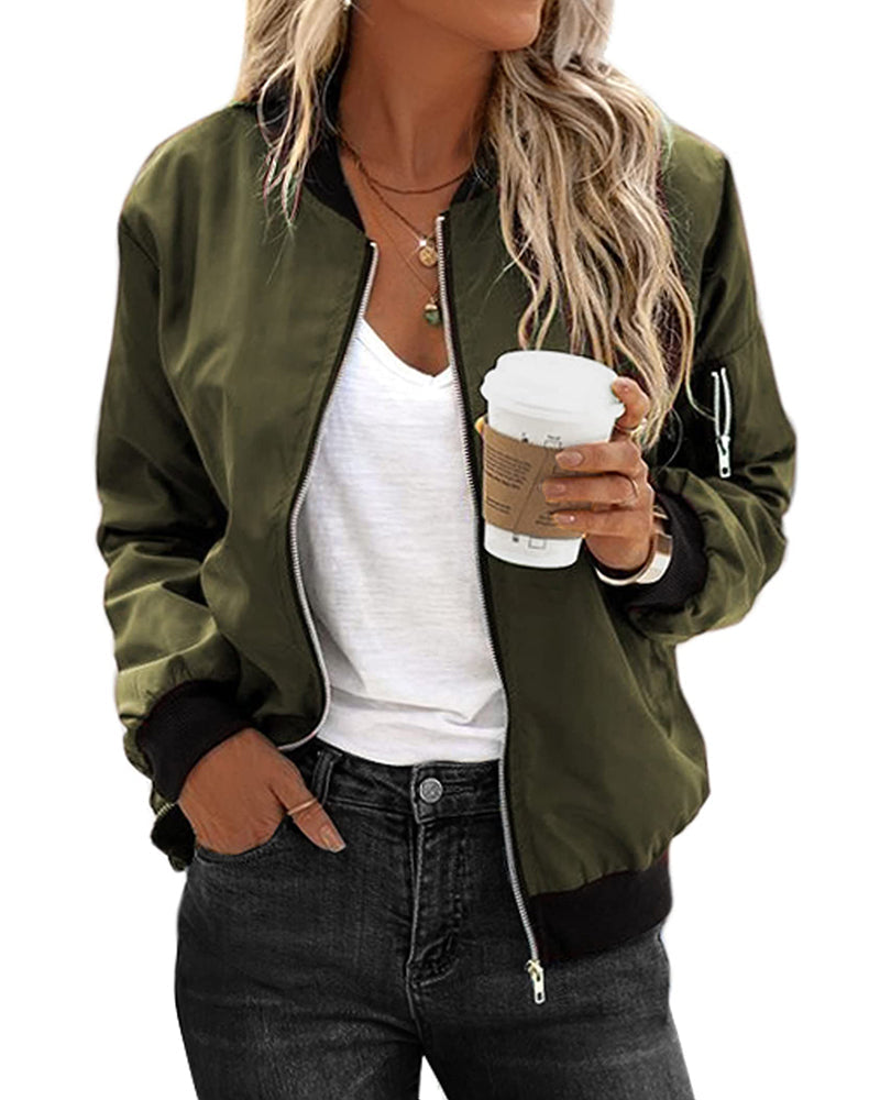 Veste Zippée Femme Coton Confort Coupe Décontractée