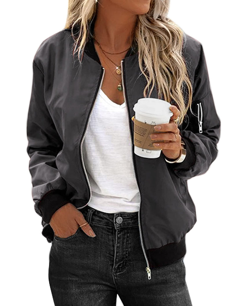 Veste Zippée Femme Coton Confort Coupe Décontractée