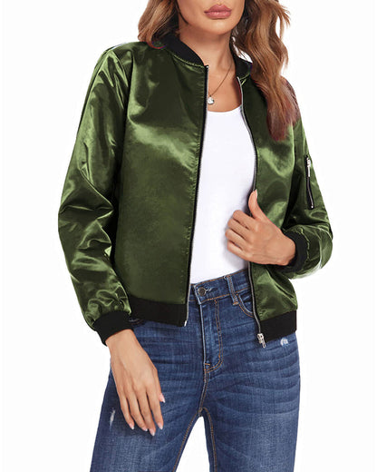 Veste Zippée Femme Coton Confort Coupe Décontractée