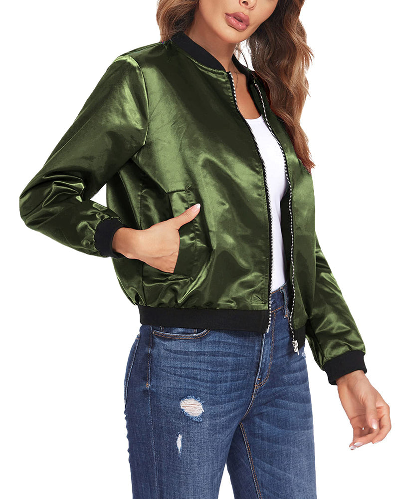 Veste Zippée Femme Coton Confort Coupe Décontractée