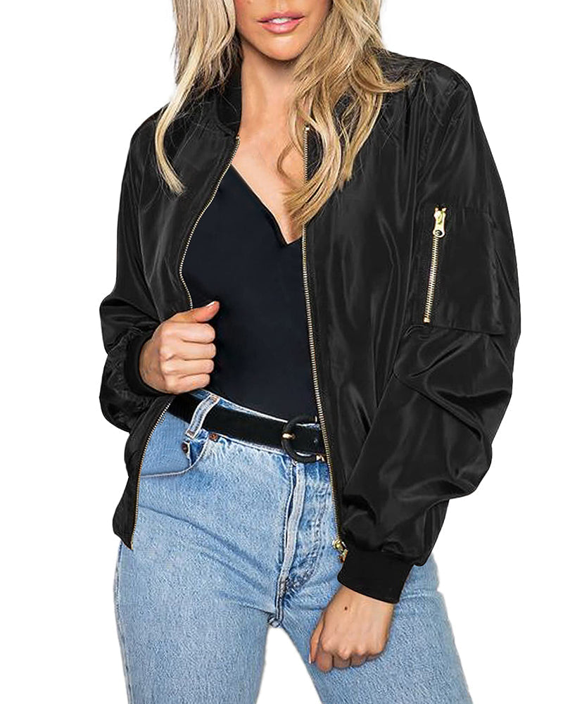 Veste Zippée Femme Coton Confort Coupe Décontractée