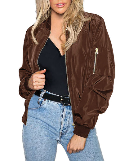 Veste Zippée Femme Coton Confort Coupe Décontractée