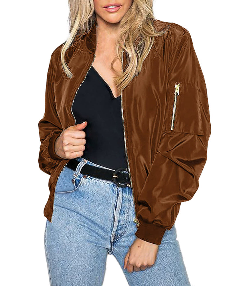 Veste Zippée Femme Coton Confort Coupe Décontractée