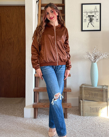 Veste Zippée Femme Coton Confort Coupe Décontractée