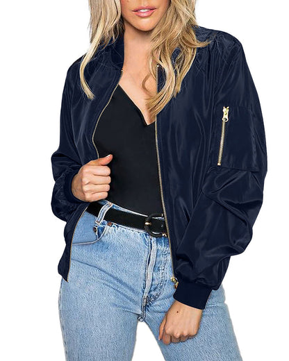 Veste Zippée Femme Coton Confort Coupe Décontractée
