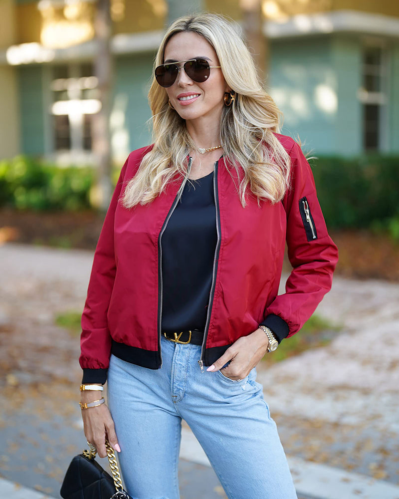 Veste Zippée Femme Coton Confort Coupe Décontractée