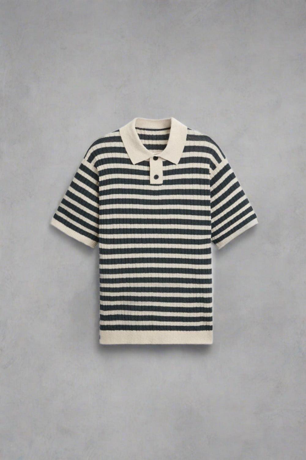 Polo Rayé Classique en Coton - BerlinGlamour