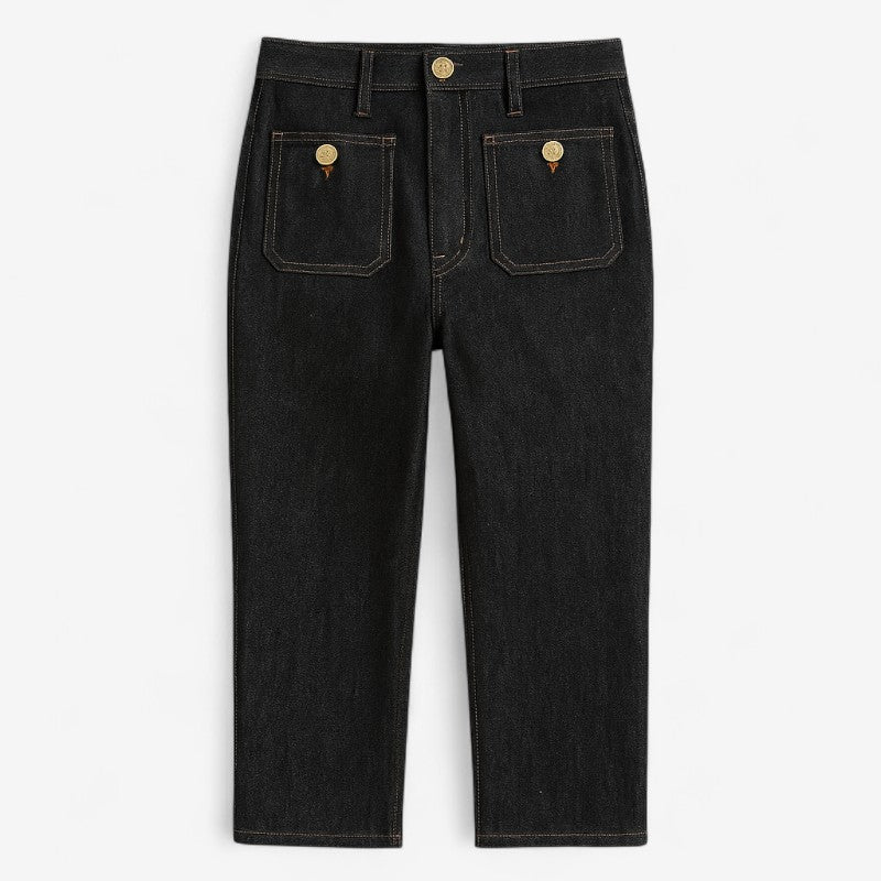 Pantalon Taille Haute Élégant pour Femme avec Poches Latérales - PanierRoyale