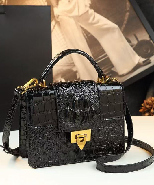 Sac à main chic en faux cuir crocodile - EasyApparels