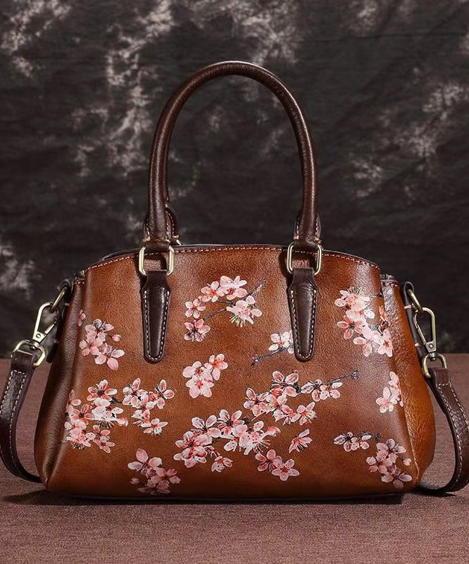 Stylish Leather Tote Bag in Brown - EasyApparels