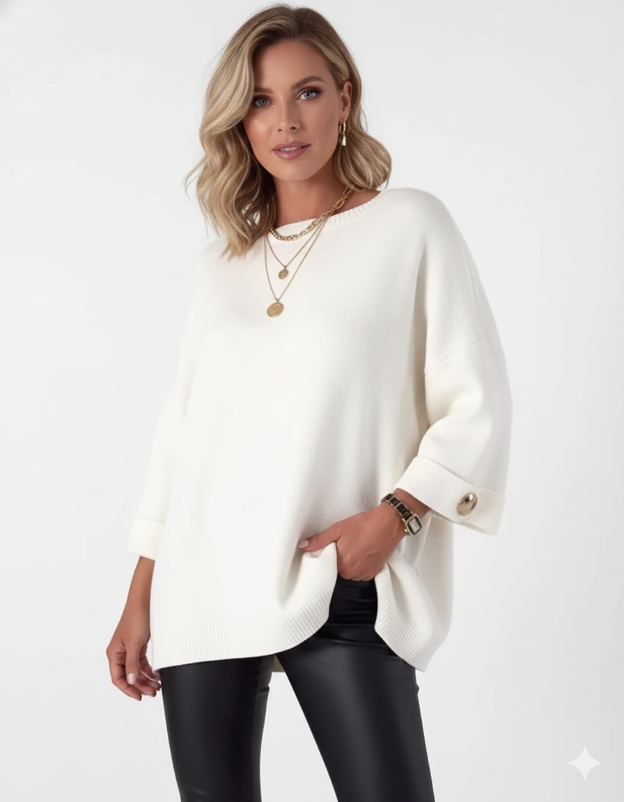 Pull Grande Taille Femme Confortable avec Fermeture Éclair - PanierRoyale