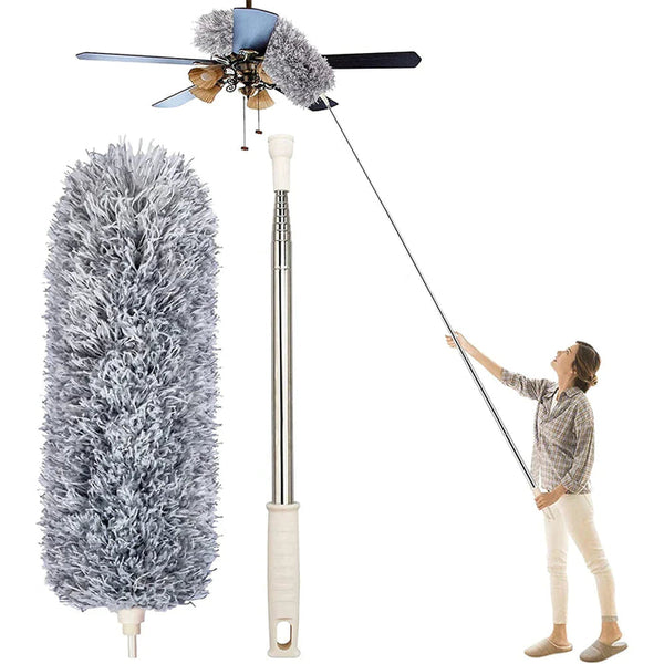 Brosse à Poussière Longue Manuelle pour Nettoyage Rapide et Effacé - PanierRoyale