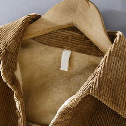 Blouson Homme Corduroy Boutons Chaud et Confortable