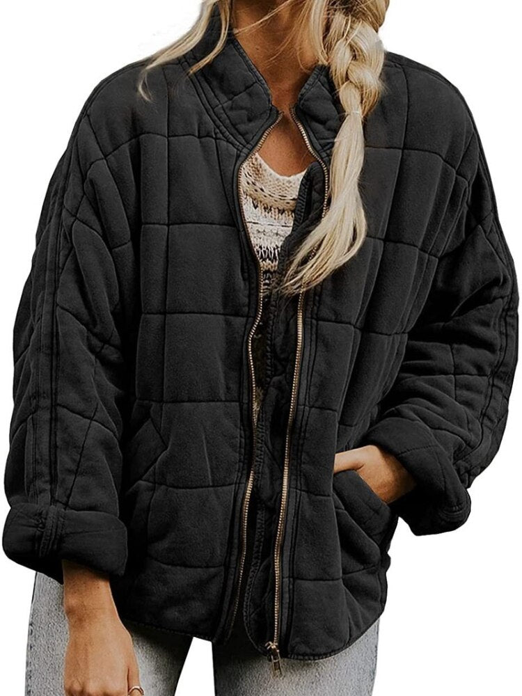 Veste polaire femme longue manches verte hiver chaud