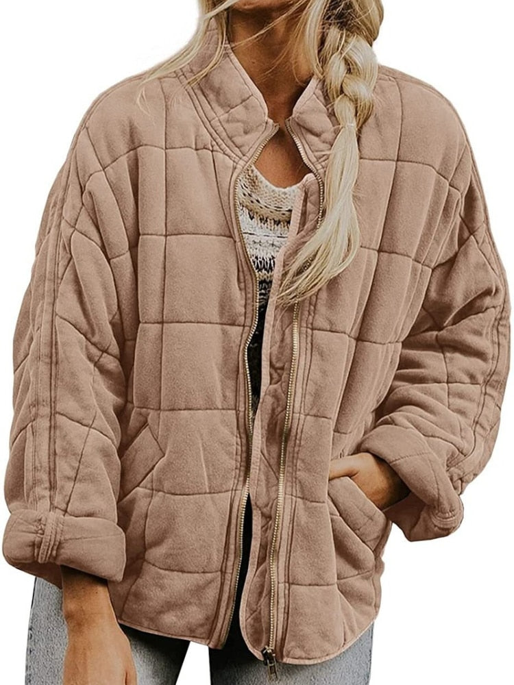 Veste polaire femme longue manches verte hiver chaud