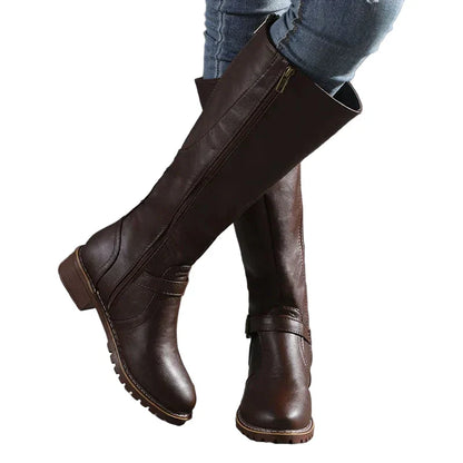 Bottes Femmes à Talons Hauts avec Fermeture Éclair - PanierRoyale