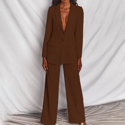 Costume Féminin Chic Pantalon Taille Élégante pour Travail et Soirée