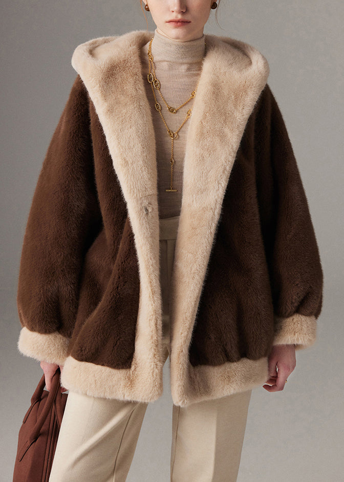 Manteau hivernal épais en fausse fourrure, tailles grandes, poches chaudes - EasyApparels