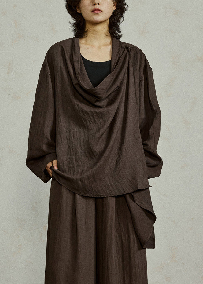 Chemisier décontracté à manches larges et taille cintrée patchwork - EasyApparels