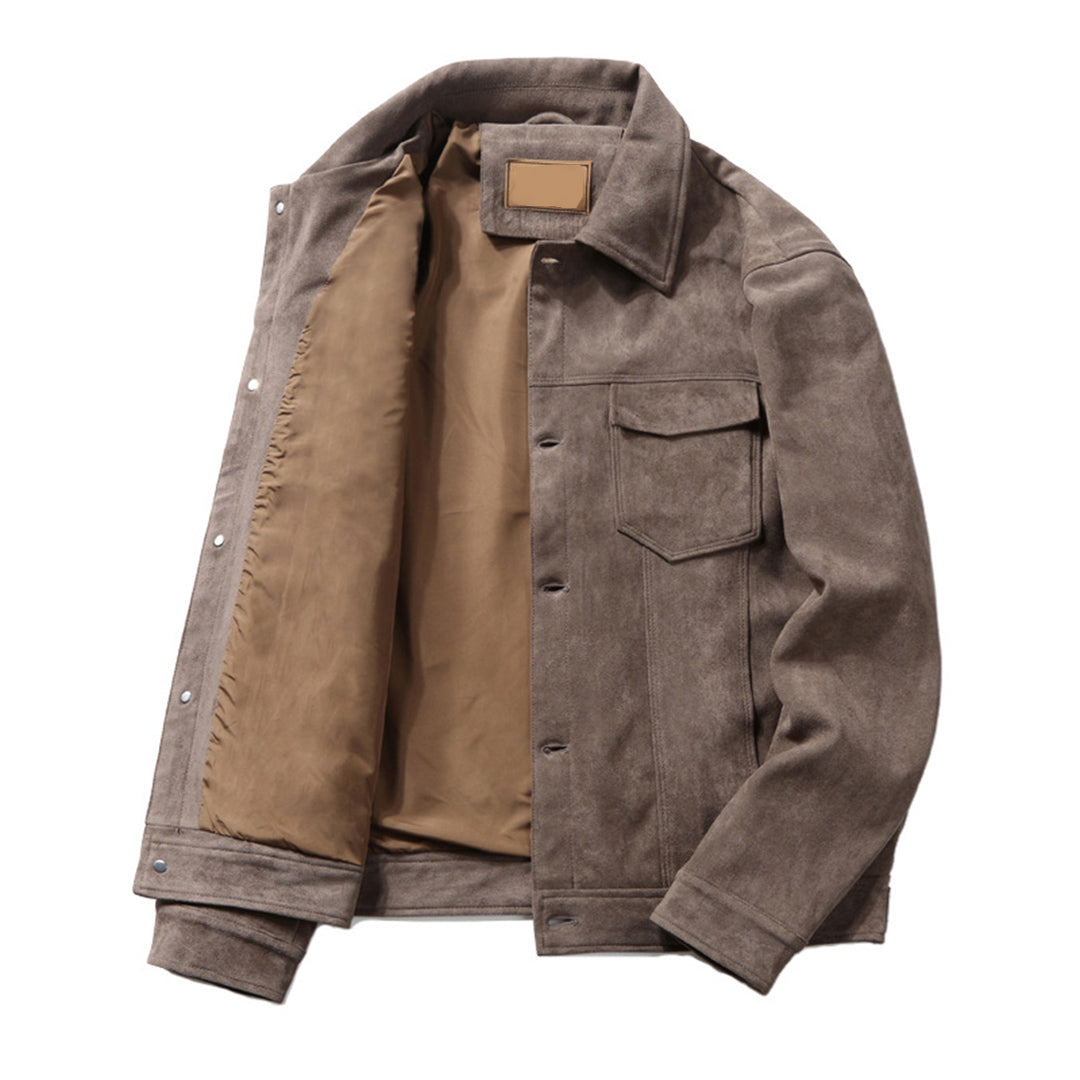 Veste Homme Hiver Fourrée avec Capuchon et Fermeture Éclair