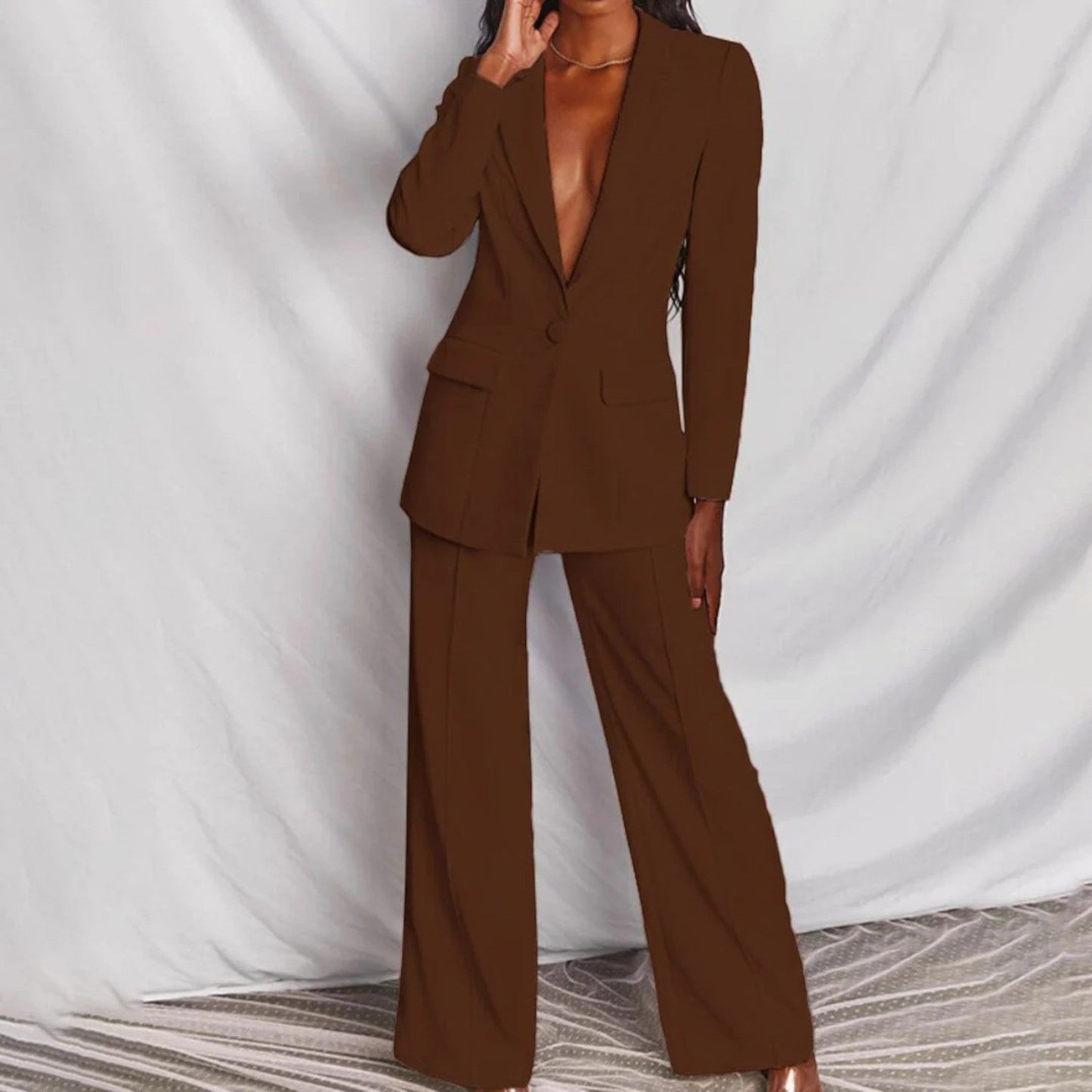 Costume Femme Deux Pièces Élégant pour Travail