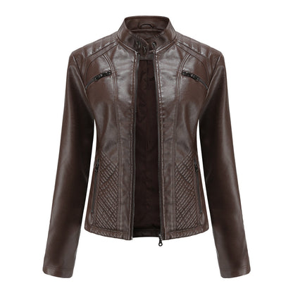 Veste En Cuir Tendance Pour Femme | Fermeture Éclair