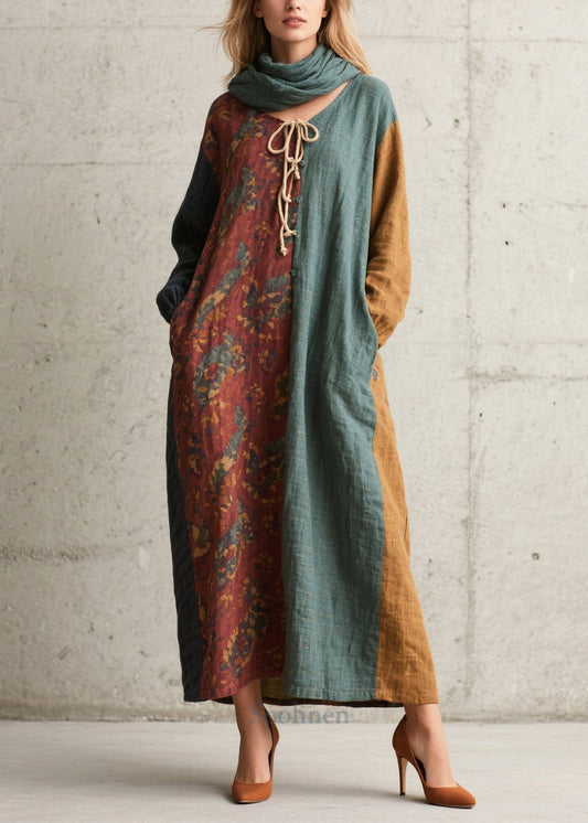 Gros peignoir d'automne en coton coloré oversized - EasyApparels