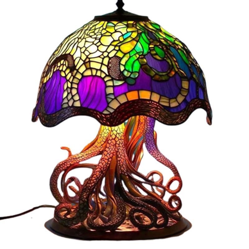 Colorique™ – lampe de table couleurs vives, verre teinté & base résine