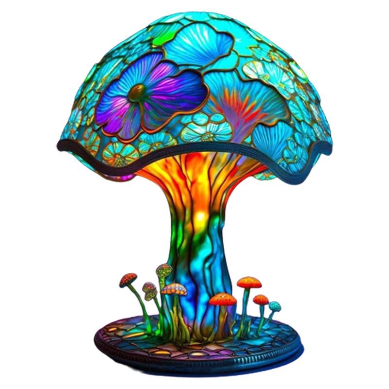 Colorique™ – lampe de table couleurs vives, verre teinté & base résine