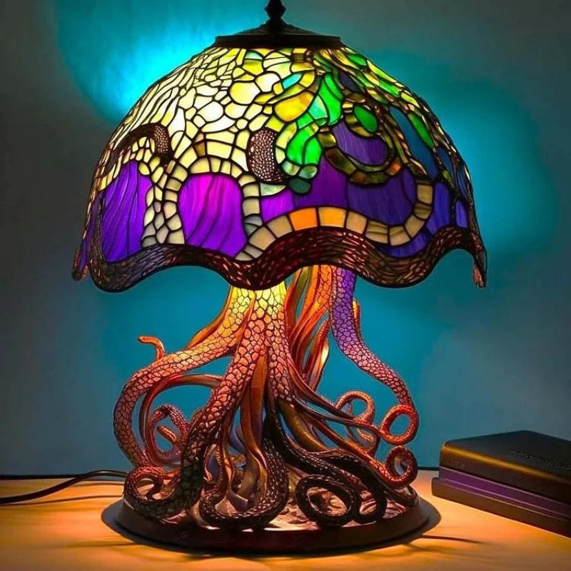 Colorique™ – lampe de table couleurs vives, verre teinté & base résine