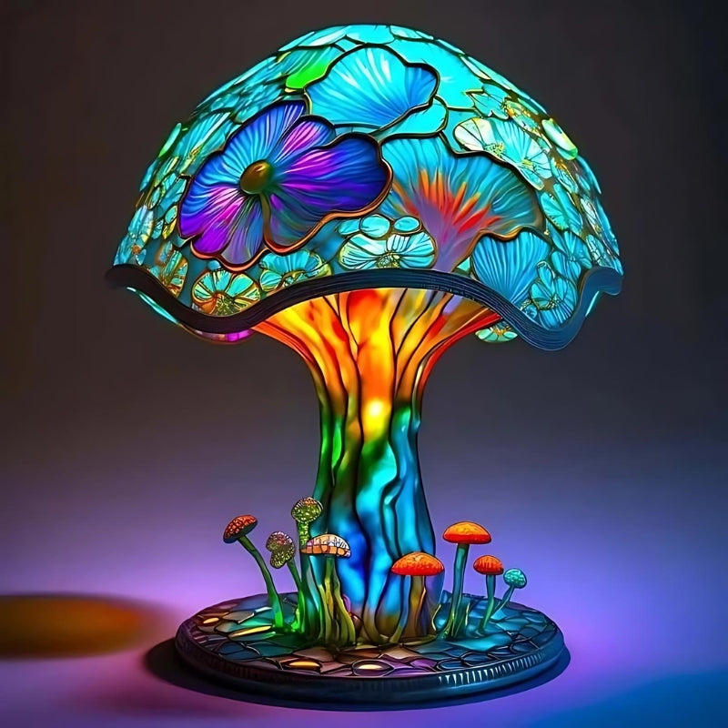 Colorique™ – lampe de table couleurs vives, verre teinté & base résine