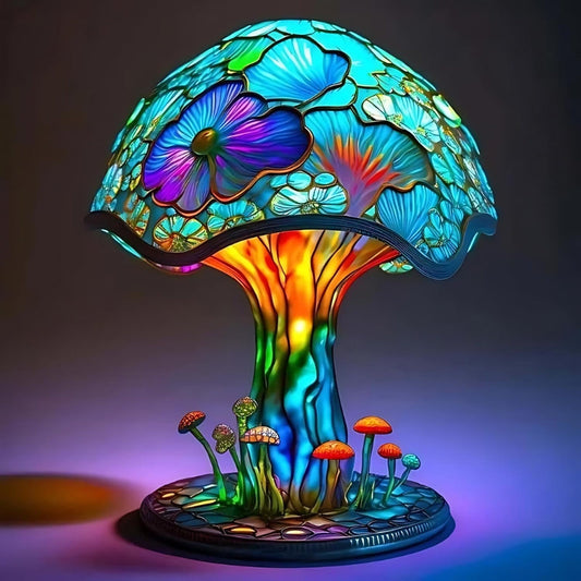 Colorique™ – lampe de table couleurs vives, verre teinté & base résine