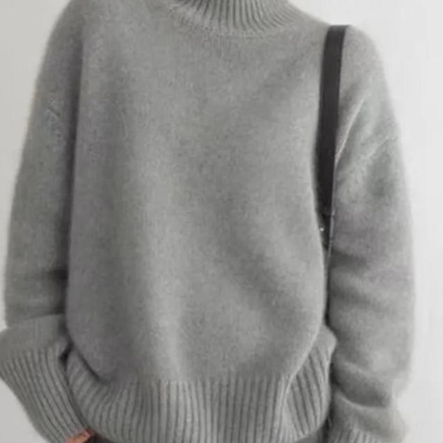 Pull Femme Grande Taille Col Roulé Hiver Doux