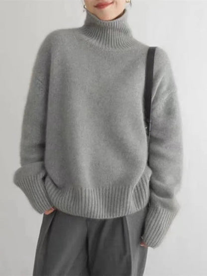 Pull Col Roulé Femme Hiver Chic et Doux