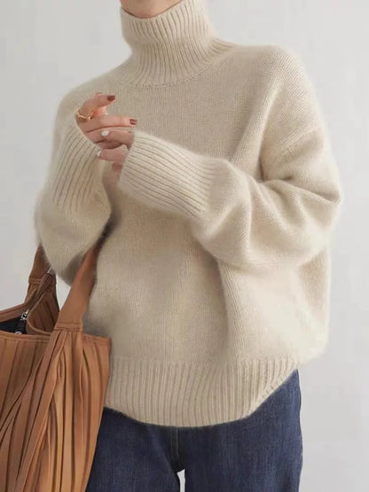 Col Roulé Oversize En Cachemire Pour Femme | Hiver