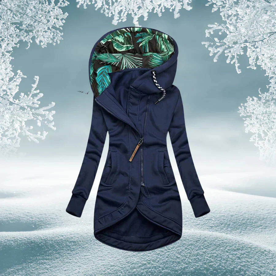 Parka Femme Hiver Chic avec Capuche et Manches Longues