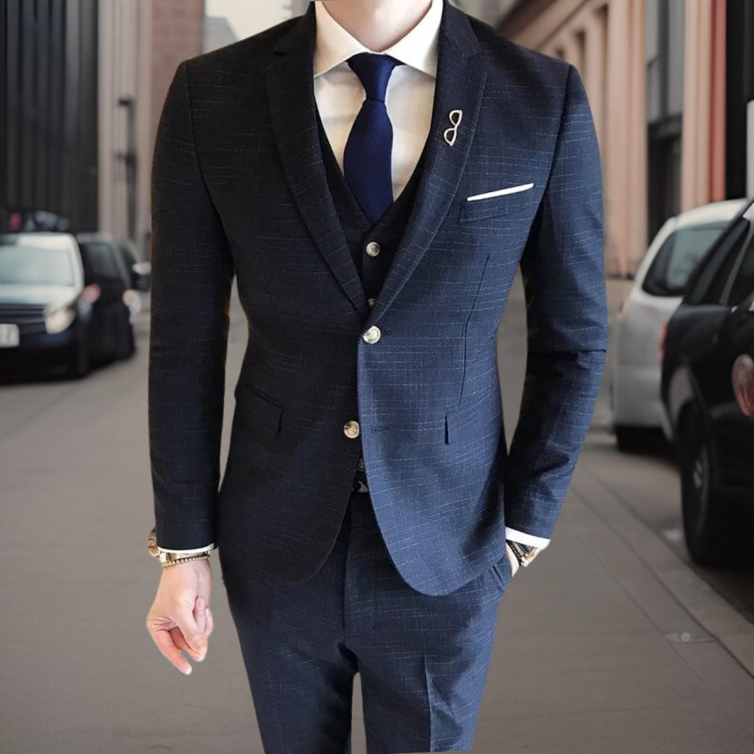 Costume Mariage Homme Classique Noir Trois Pièces