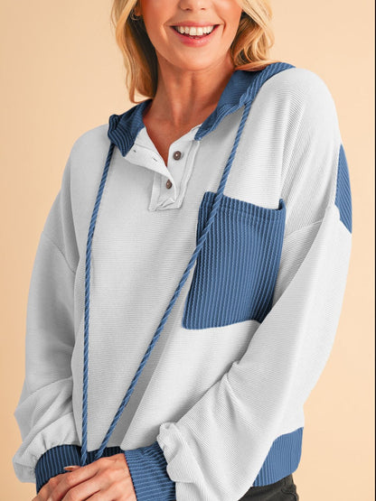 Sweat à Capuche Réglable pour Homme avec Cordon et Détails Tressés